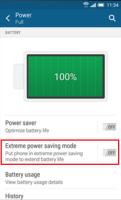 Turn extreme power saving mode off