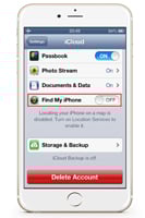 Find my iPhone must be disabled