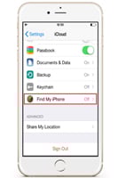 Find my iPhone must be disabled
