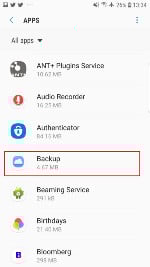  Go to Backup 