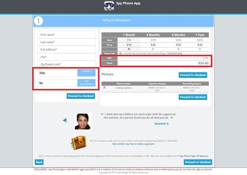 Pay for Spapp Monitoring