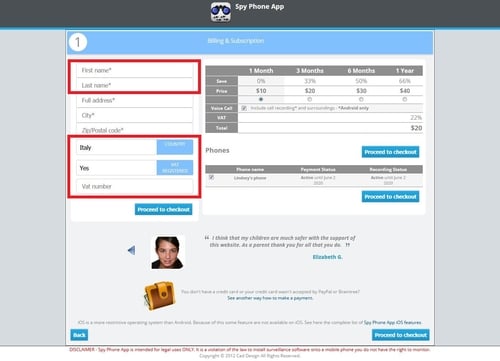 Pay for Spapp Monitoring