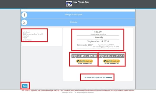 Pay for Spapp Monitoring