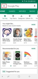 Google Play menu