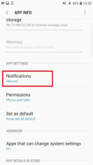 Play Store -> Notifications