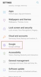 Settings -> Google