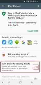 uncheck Play Protect