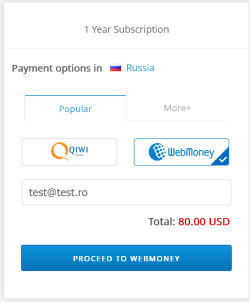  Option two - select WebMoney 